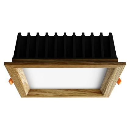 APLED - Lampada LED da incasso SQUARE WOODLINE LED/12W/230V 3000K 17x17 cm quercia legno solido