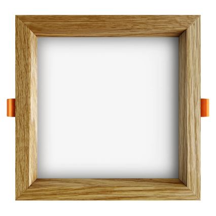 APLED - Lampada LED da incasso SQUARE WOODLINE LED/12W/230V 3000K 17x17 cm quercia legno solido