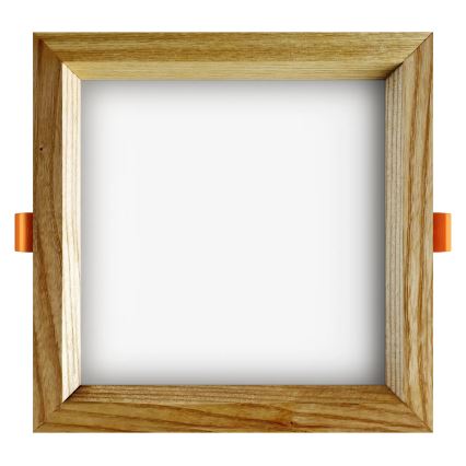 APLED - Lampada LED da incasso SQUARE WOODLINE LED/12W/230V 4000K 17x17 cm cenere legno solido