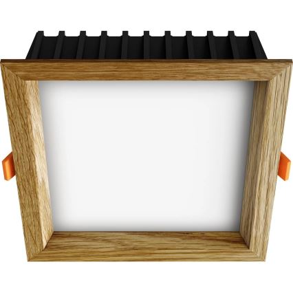 APLED - Lampada LED da incasso SQUARE WOODLINE LED/12W/230V 4000K 17x17 cm quercia legno solido