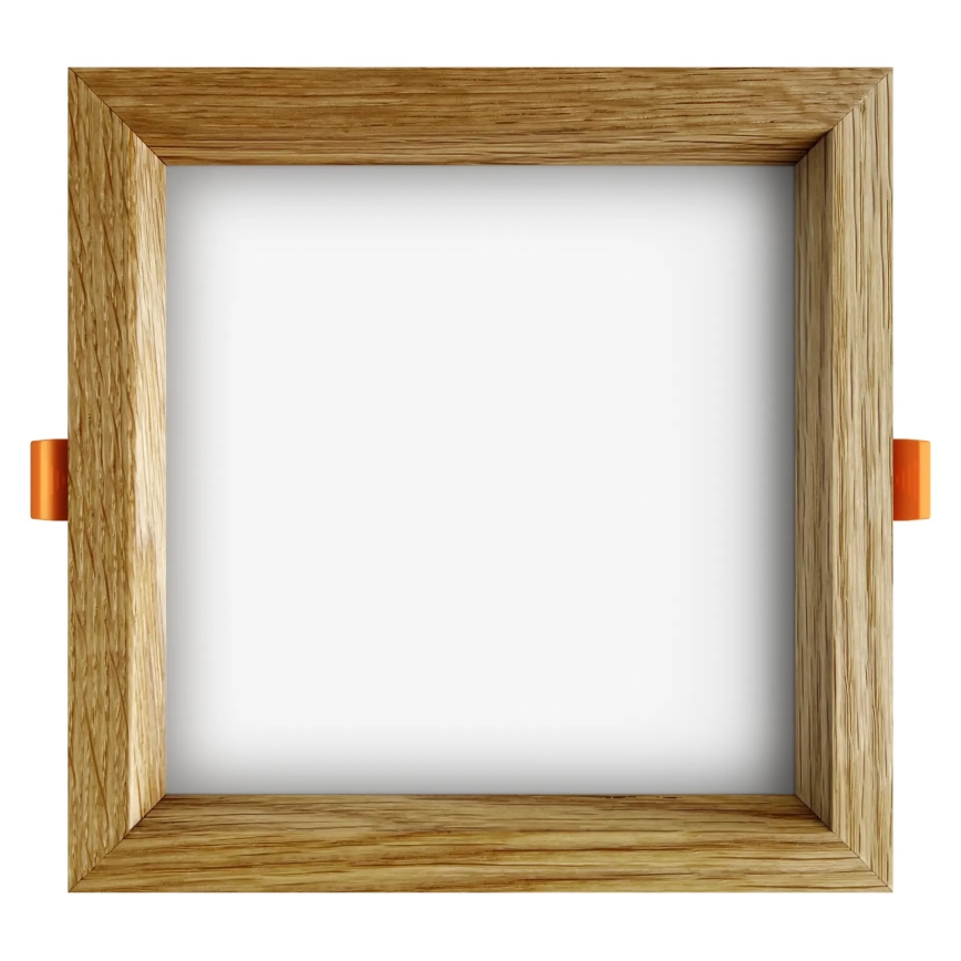 APLED - Lampada LED da incasso SQUARE WOODLINE LED/12W/230V 4000K 17x17 cm quercia legno solido