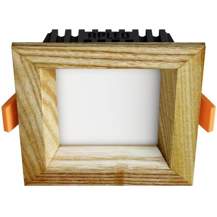 APLED - Lampada LED da incasso SQUARE WOODLINE LED/3W/230V 3000K 9x9 cm cenere legno solido