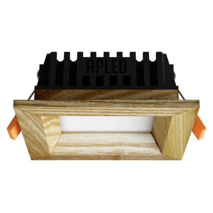 APLED - Lampada LED da incasso SQUARE WOODLINE LED/3W/230V 3000K 9x9 cm cenere legno solido