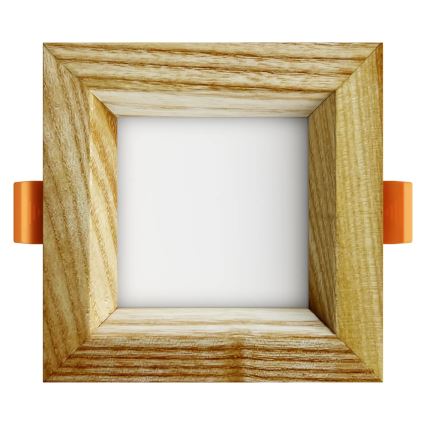 APLED - Lampada LED da incasso SQUARE WOODLINE LED/3W/230V 3000K 9x9 cm cenere legno solido