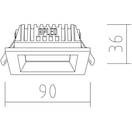 APLED - Lampada LED da incasso SQUARE WOODLINE LED/3W/230V 3000K 9x9 cm cenere legno solido