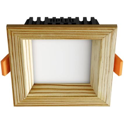 APLED - Lampada LED da incasso SQUARE WOODLINE LED/3W/230V 3000K 9x9 cm pino legno solido