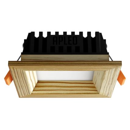 APLED - Lampada LED da incasso SQUARE WOODLINE LED/3W/230V 3000K 9x9 cm pino legno solido