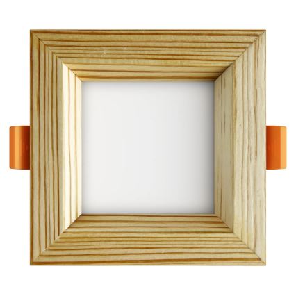 APLED - Lampada LED da incasso SQUARE WOODLINE LED/3W/230V 3000K 9x9 cm pino legno solido