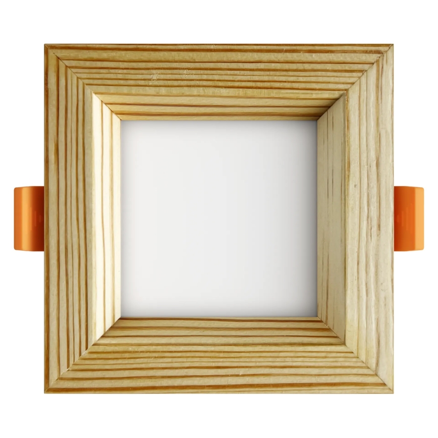 APLED - Lampada LED da incasso SQUARE WOODLINE LED/3W/230V 3000K 9x9 cm pino legno solido