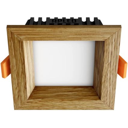 APLED - Lampada LED da incasso SQUARE WOODLINE LED/3W/230V 3000K 9x9 cm quercia legno solido