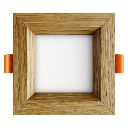 APLED - Lampada LED da incasso SQUARE WOODLINE LED/3W/230V 3000K 9x9 cm quercia legno solido