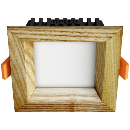 APLED - Lampada LED da incasso SQUARE WOODLINE LED/3W/230V 4000K 9x9 cm cenere legno solido