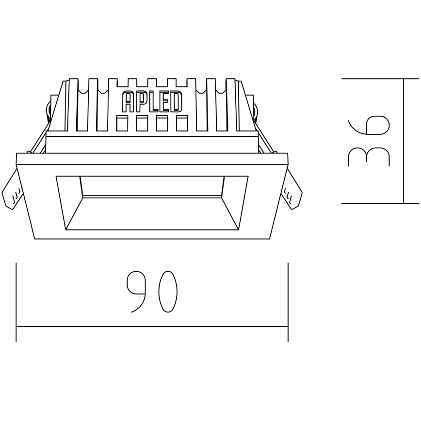 APLED - Lampada LED da incasso SQUARE WOODLINE LED/3W/230V 4000K 9x9 cm cenere legno solido