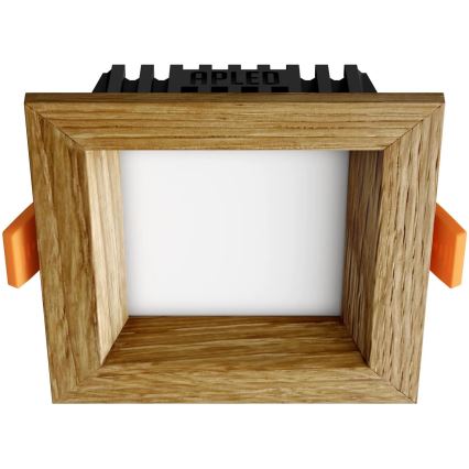 APLED - Lampada LED da incasso SQUARE WOODLINE LED/3W/230V 4000K 9x9 cm quercia legno solido