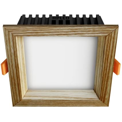 APLED - Lampada LED da incasso SQUARE WOODLINE LED/6W/230V 3000K 12x12 cm cenere legno solido