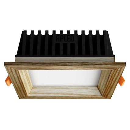 APLED - Lampada LED da incasso SQUARE WOODLINE LED/6W/230V 3000K 12x12 cm cenere legno solido