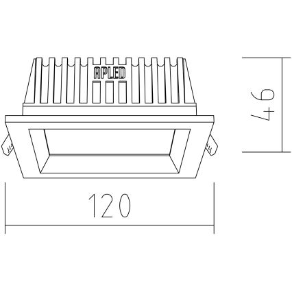 APLED - Lampada LED da incasso SQUARE WOODLINE LED/6W/230V 3000K 12x12 cm cenere legno solido