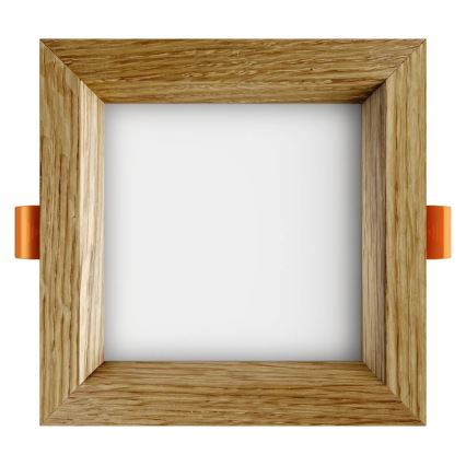 APLED - Lampada LED da incasso SQUARE WOODLINE LED/6W/230V 3000K 12x12 cm quercia legno solido