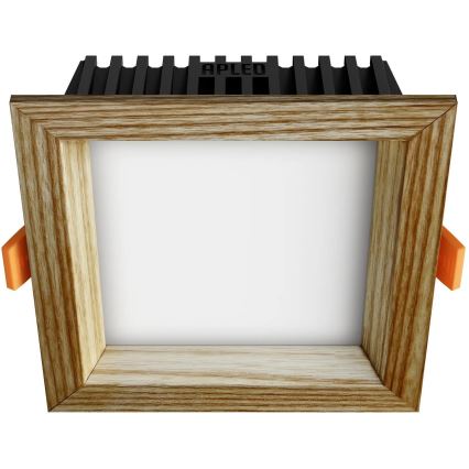 APLED - Lampada LED da incasso SQUARE WOODLINE LED/6W/230V 4000K 12x12 cm cenere legno solido