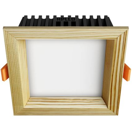 APLED - Lampada LED da incasso SQUARE WOODLINE LED/6W/230V 4000K 12x12 cm pino legno solido