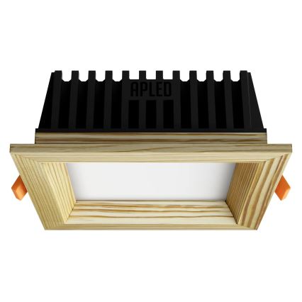 APLED - Lampada LED da incasso SQUARE WOODLINE LED/6W/230V 4000K 12x12 cm pino legno solido