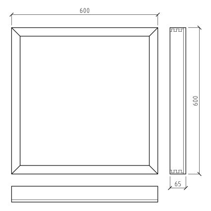 APLED - Pannello LED da parete QUADRA LED/40W/230V rovere