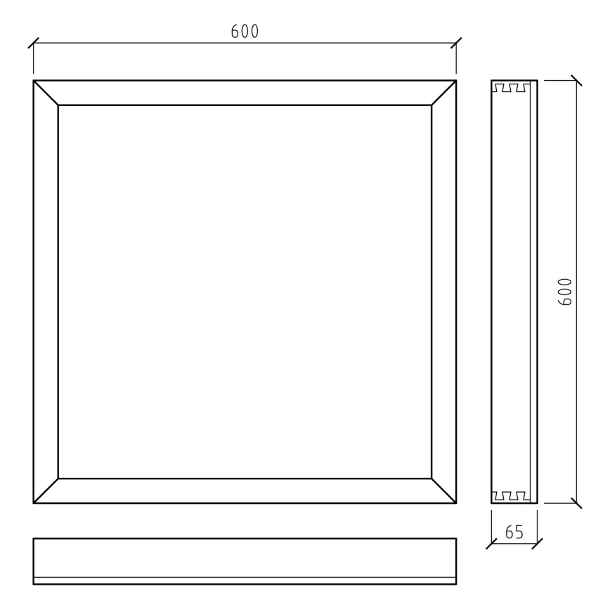 APLED - Pannello LED da parete QUADRA LED/40W/230V rovere