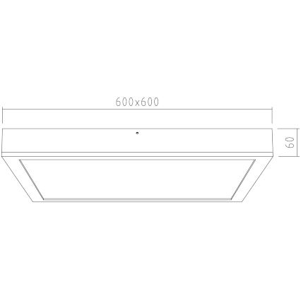 APLED - Pannello LED da parete QUADRA LED/40W/230V rovere