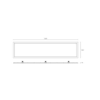 APLED - Pannello LED da bagno QUADRA LED/40W/230V 4000K IP41 120x30cm