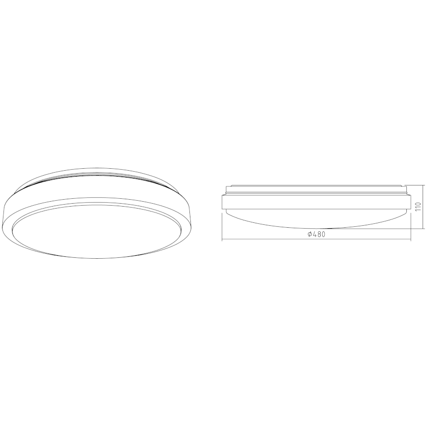 APLED - Plafoniera LED LENS PP TRICOLOR LED/36W/230V IP41 2700 - 6500K 2520lm