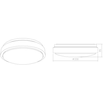 APLED - Plafoniera LED LENS R TRICOLOR LED/12W/230V IP41 2700 - 6500K 825lm