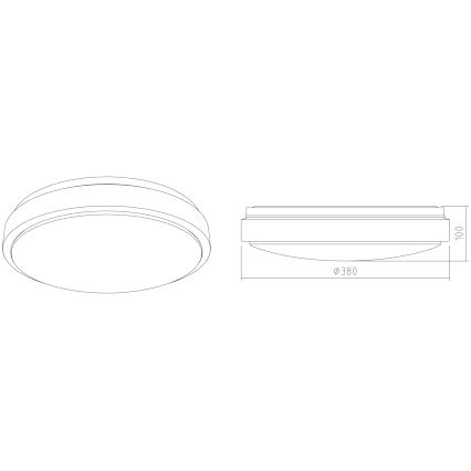 APLED - Plafoniera LED LENS R TRICOLOR LED/24W/230V IP41 2700 - 6500K 1680lm