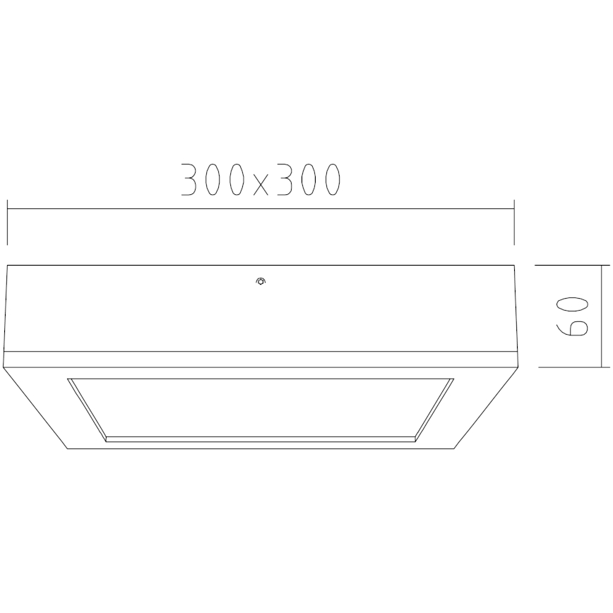 APLED - Plafoniera LED QUADRA LED/24W/230V quercia