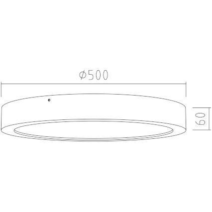 APLED - Plafoniera LED RONDO LED/48W/230V d. 50 cm quercia