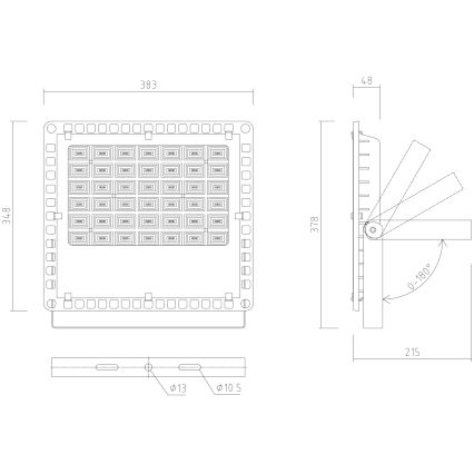 APLED - Riflettore LED da esterno PRO LED/150W/230V IP66 15000lm 6000K