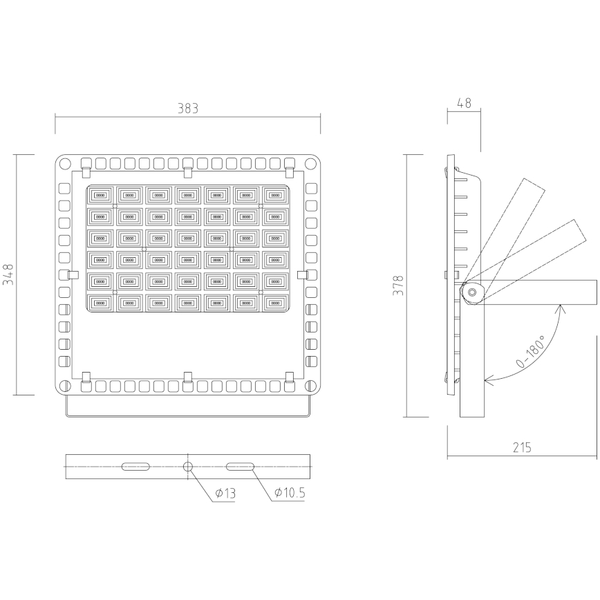 APLED - Riflettore LED da esterno PRO LED/150W/230V IP66 15000lm 6000K