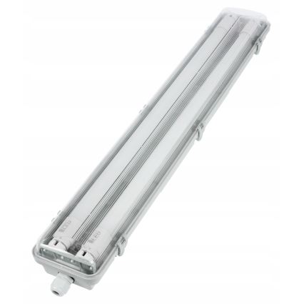 Apparecchio fluorescente tecnico LED T8, 2x G13, 10W, 230V, 6000K, 60 cm, IP65, bianco
