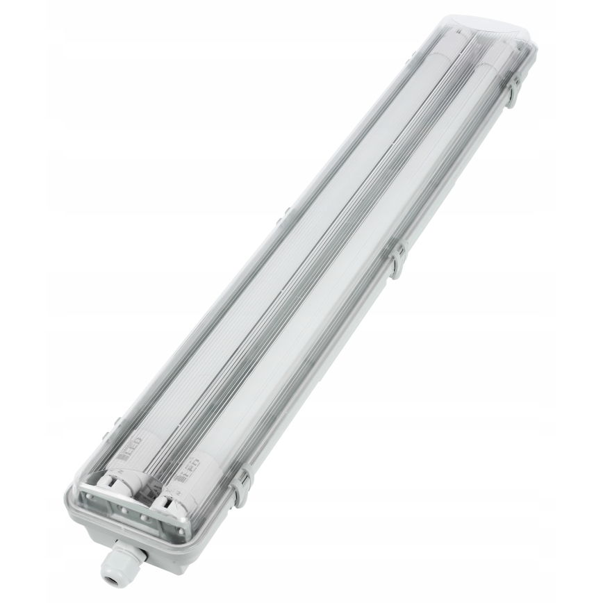 Apparecchio fluorescente tecnico LED T8, 2x G13, 10W, 230V, 6000K, 60 cm, IP65, bianco