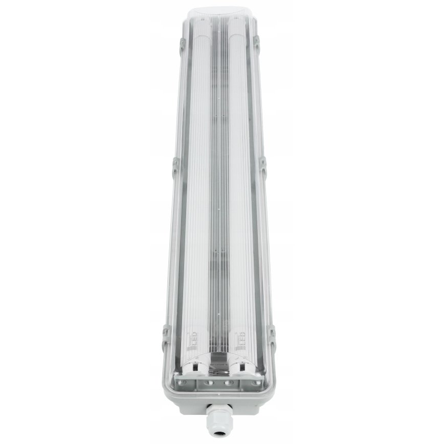 Apparecchio fluorescente tecnico LED T8, 2x G13, 10W, 230V, 6000K, 60 cm, IP65, bianco