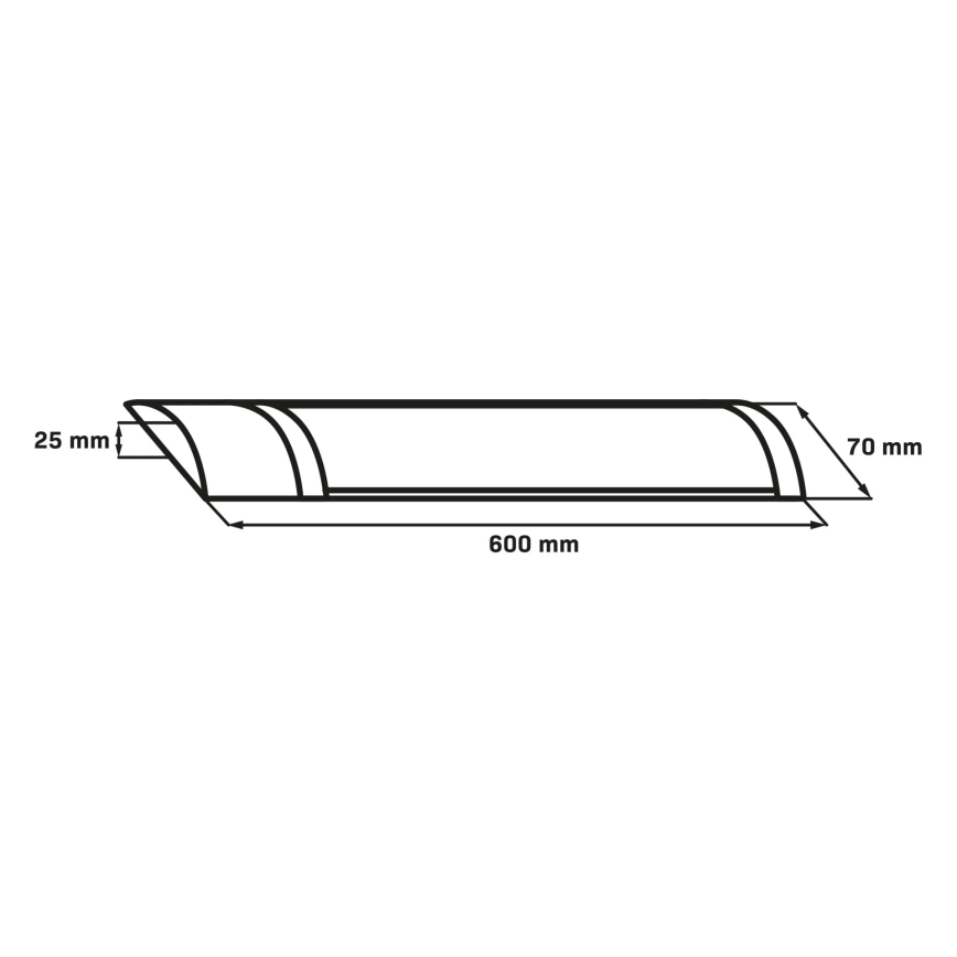 Apparecchio fluorescente tubolare a LED LED/18W/230V 4000K 60 cm nero