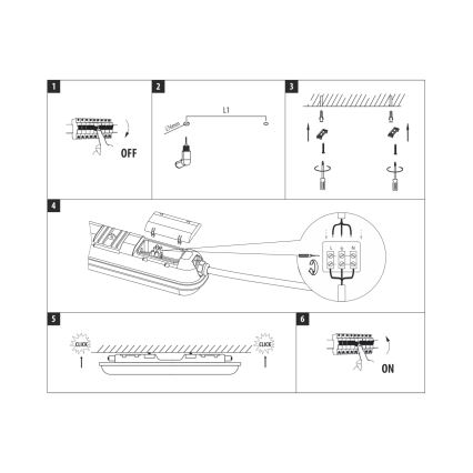 Apparecchio illuminante tecnico lineare a LED 36W/230V 4200K 120 cm IP65