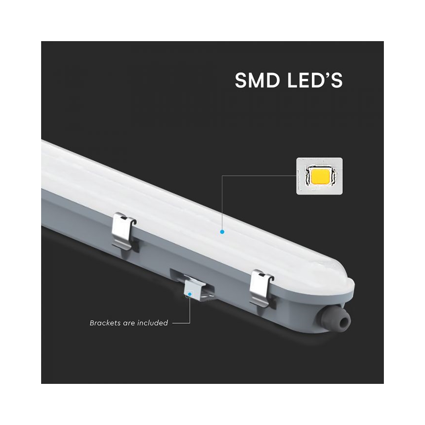 Apparecchio fluorescente tecnico a LED con modulo di emergenza LED/48W/230V 6500K IP65 2200 mAh 150 cm