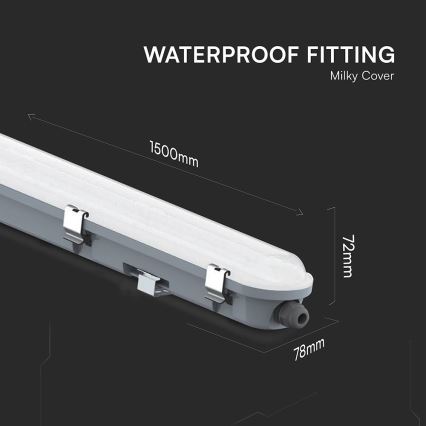 Corpo illuminante fluorescente tecnico a LED con sensore di movimento e crepuscolare LED/48W/230V IP65 6500K 150 cm