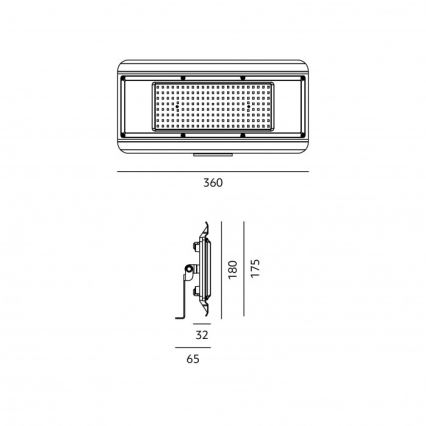 Apparecchio tecnico LED 4 in 1 MULTILUXO LED/150W/230V 4000K IP65 36 cm