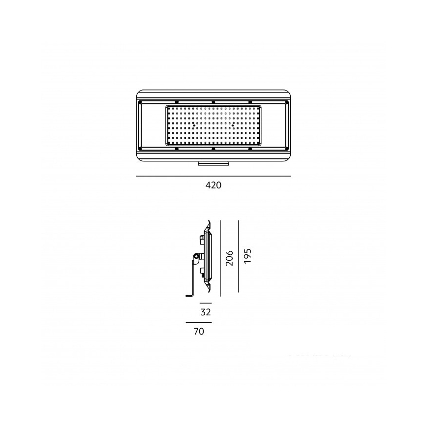 Apparecchio tecnico LED 4 in 1 MULTILUXO LED/200W/230V 4000K IP65 42 cm
