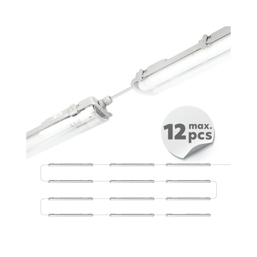 Apparecchio tecnico LED per tubi T8 2xG13/18W/230V 5000K IP65 127 cm