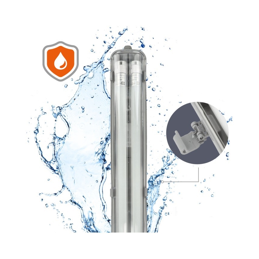 Apparecchio tecnico LED per tubi T8 2xG13/18W/230V 5000K IP65 127 cm