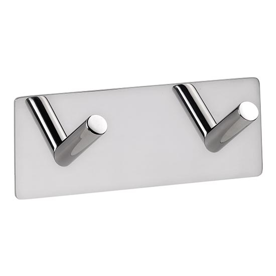Appendiabiti 11,5x4,5 cm in acciaio inox/argento