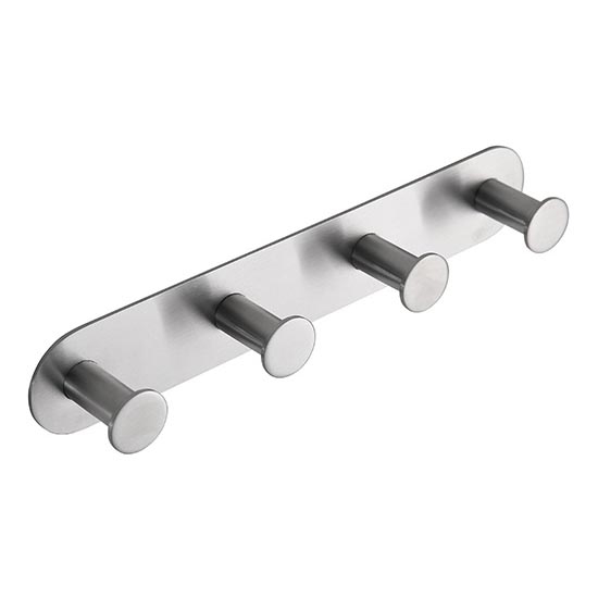 Appendiabiti 25,5x4,5 cm in acciaio inox, finitura argento