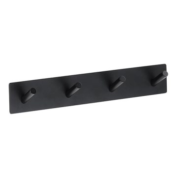 Appendiabiti 25,5x4,5 cm in acciaio inox/nero